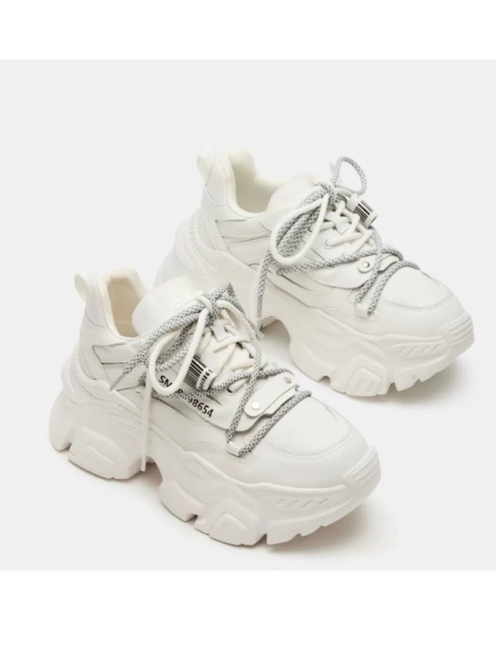 Steve Madden Troy Platform Sneaker White Size 8